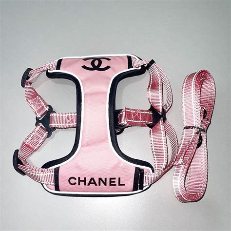 chanel dog bandana|Chanel dog harness.